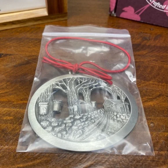 Pewter Maple Tree Christmas Ornament - Picture 7 of 9